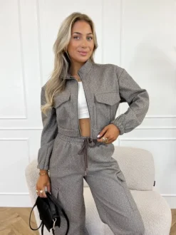 Elise strass broek bruin