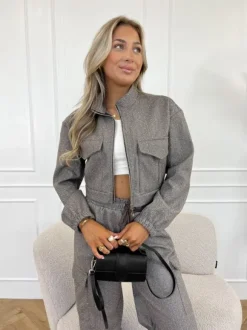 Elise strass jasje bruin
