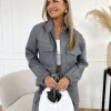 Elise strass jasje grijs