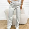 Elle broek zilver