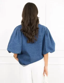 Elle spijkerblouse blauw