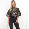 Elle spijkerblouse panter