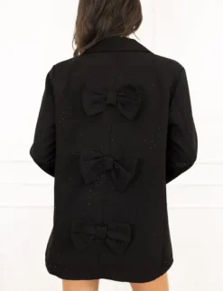 Ellen strik blazer zwart