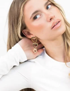 Ellie hartjes oorbellen goud
