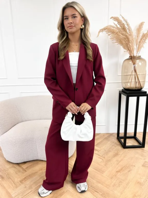 Emely blazer bordeaux rood