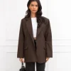 Emme blazer donker bruin