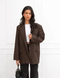 Emme blazer donker bruin