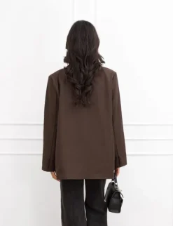 Emme blazer donker bruin
