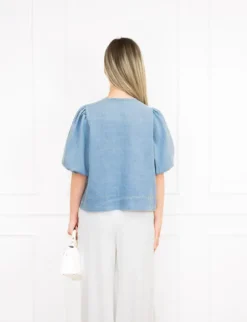 Esmee denim top blauw