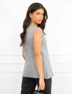 Eva top grijs