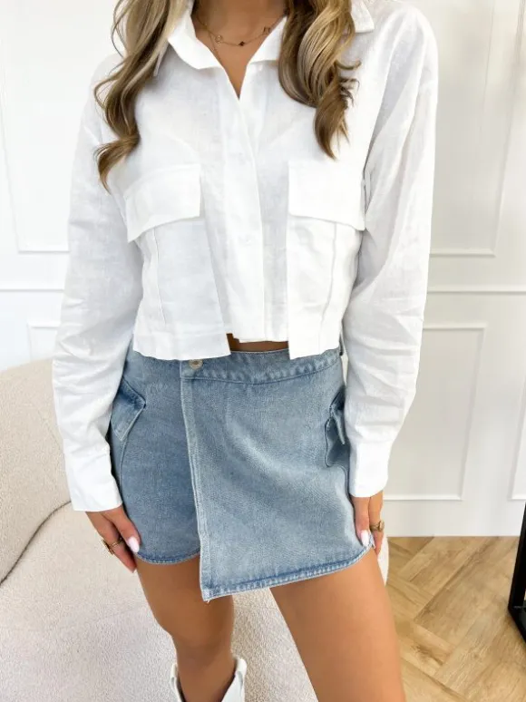 Fae cargo skort blauw