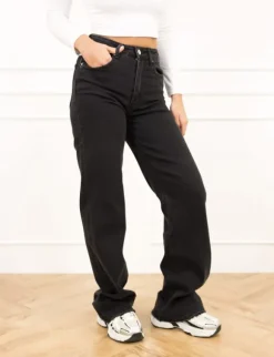 Faye wide leg tall jeans zwart