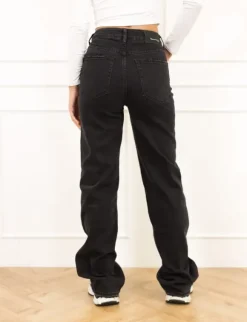 Faye wide leg tall jeans zwart