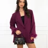 Feline blazer paars