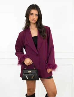 Feline blazer paars