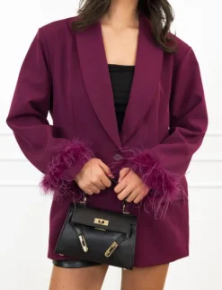 Feline blazer paars