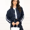 Fien cropped jasje donker blauw