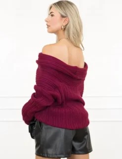 Gitte trui bordeaux