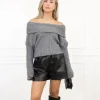 Gitte trui grijs