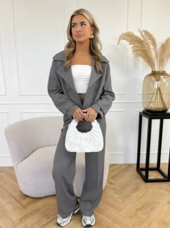Hailey trenchcoat donker grijs