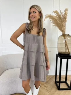 Hindy jurk taupe
