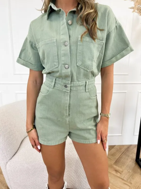 Isa playsuit groen