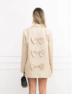 Isa strik blazer beige