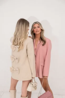 Isa strik blazer roze