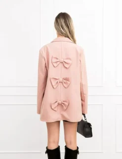 Isa strik blazer roze