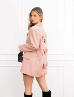 Isa strik blazer roze