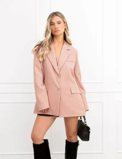 Isa strik blazer roze