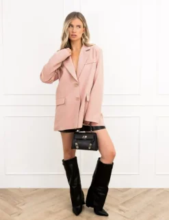 Isa strik blazer roze
