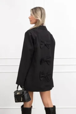 Isa strik blazer zwart