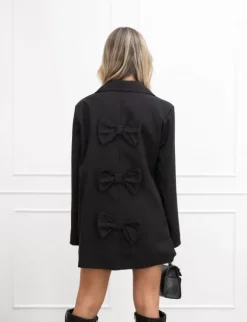 Isa strik blazer zwart