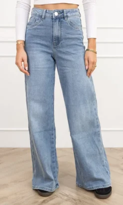 Izzy palazzo fit jeans blauw