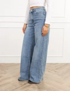 Izzy palazzo fit jeans blauw