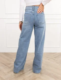 Izzy palazzo fit jeans blauw