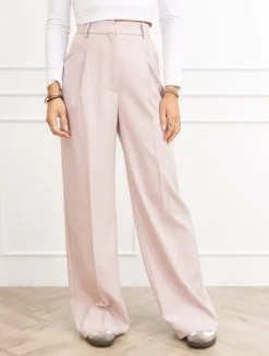 Jailin pantalon gestreept roze