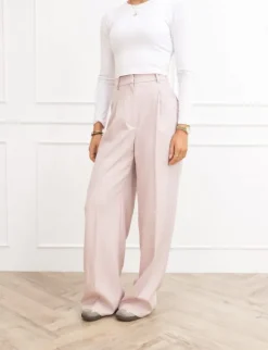 Jailin pantalon gestreept roze