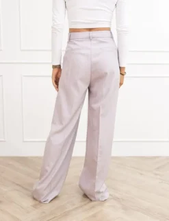 Jailin pantalon gestreept lila