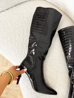 Jara croco boots bruin