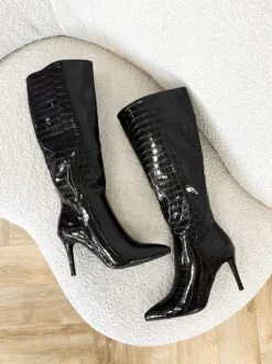 Jara croco boots bruin