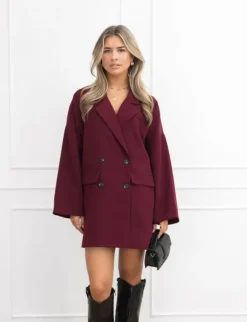 Jelisa blazer jurk bordeaux