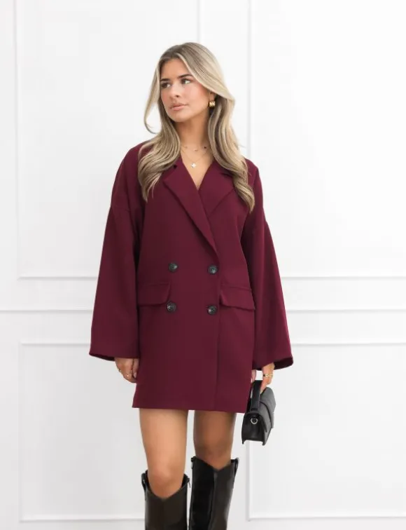 Jelisa blazer jurk bordeaux