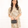 Jezz glitter jurk champagne