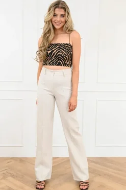Joelle crop top bruin