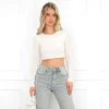 Joy basic cropped top wit