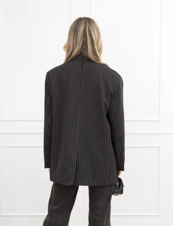 Joya blazer gestreept zwart