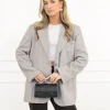 Julea strass blazer grijs