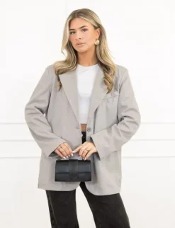 Julea strass blazer grijs